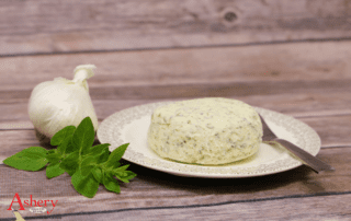 Saucer of Garlic and Herb Butter