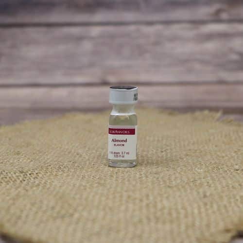 Small bottle of Almond flavoring oil.