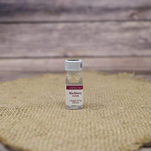 Small bottle of Blackberry flavoring oil.