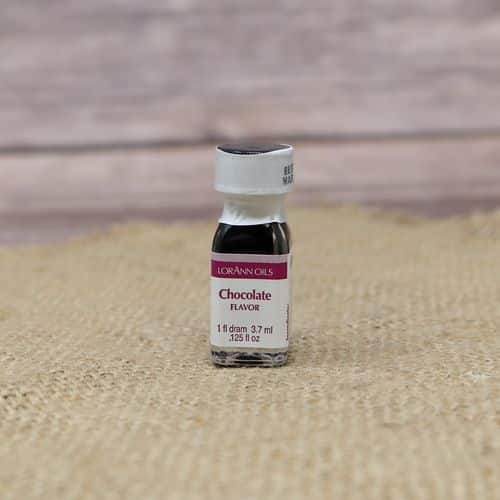 Small bottle of chocolate oil