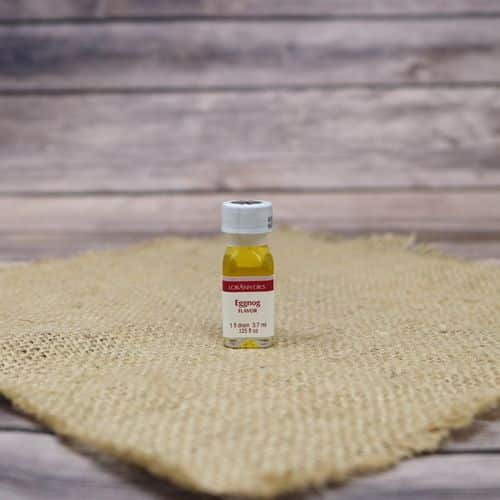 Small bottle of Eggnog flavoring oil.
