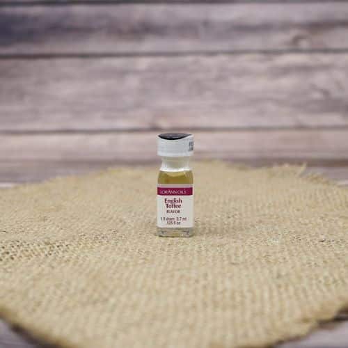 Small bottle of English Toffee flavoring oil.