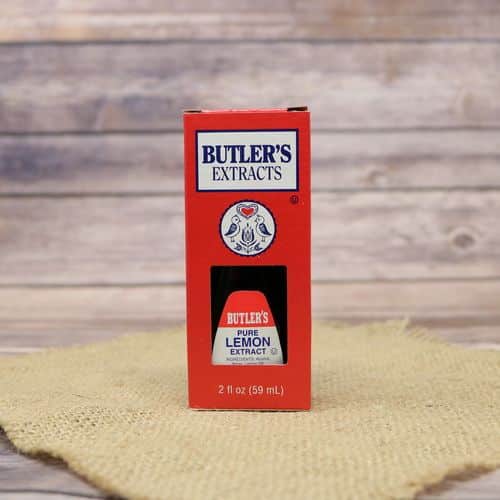 small container of Butler's Lemon Extract