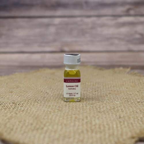 Small bottle of Lemon flavoring oil.