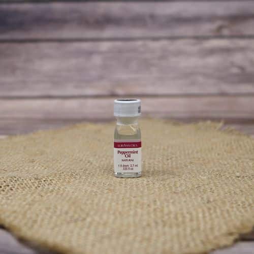 Small bottle of Peppermint flavoring oil.