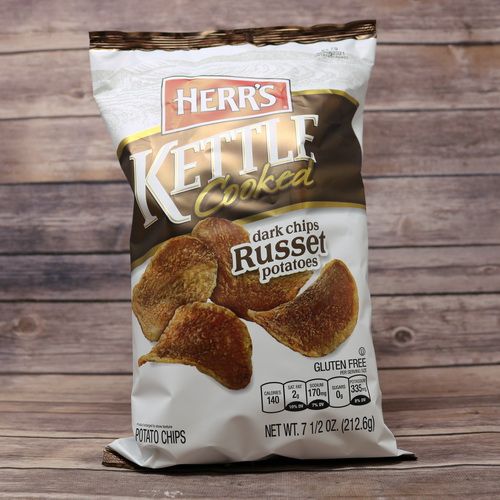 Bag of Herr's Kettle Cooked Dark Potato Chips