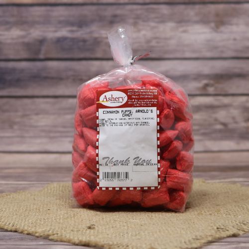 A bag of Cinnamon Puffs, Arnold's Candy