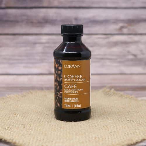 Small bottle of coffee flavored syrup