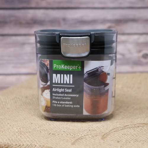 A nice small Mini Prokeeper with an airtight seal on rustic burlap with a wooden background.
