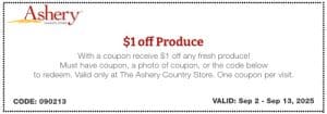 $1 off Produce