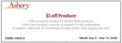 $1 off Produce